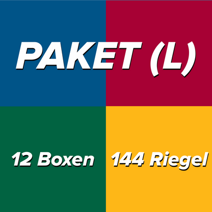 Paket (L) - 12 Boxen, 144 Riegel je 50g