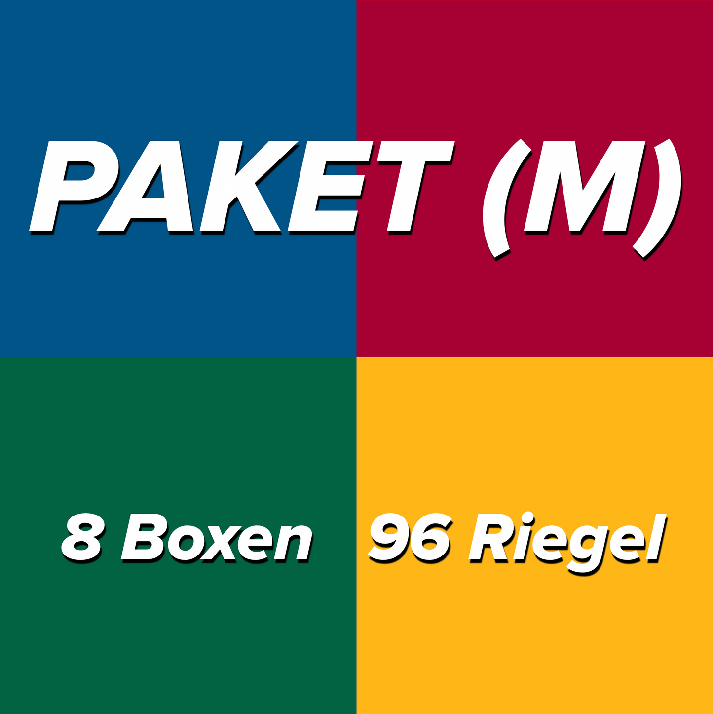 Paket (M) - 8 Boxen, 96 Riegel je 50g